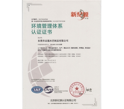 环境管理证书（中文）